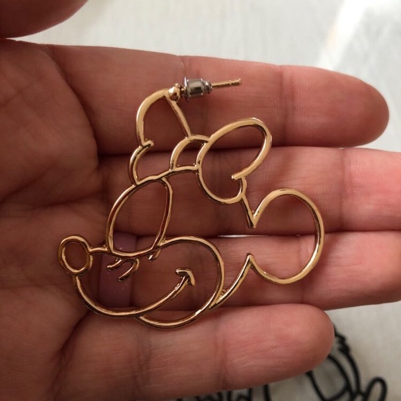 Disney Minnie Mouse Gold Hoop Earrings - Picture 4 of 4